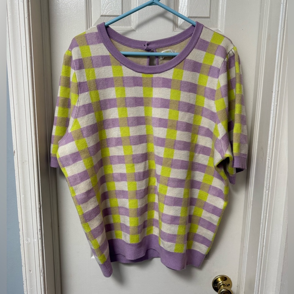 Anthropologie Harmon Jacquard Sweater Tee by Maeve Condition • Size 2X